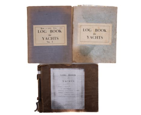 A mid-20th century manuscript log book for the sailing yacht 'Sylvia' of Colchester, 1952 to 1961: together with photograph a