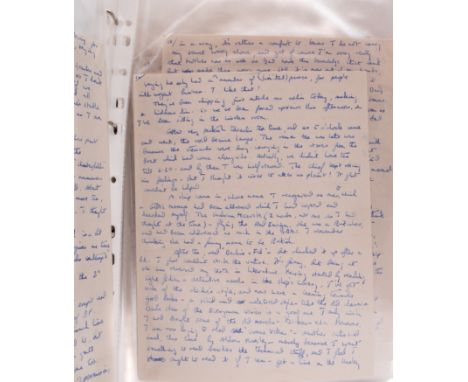 A manuscript account of the WWII Convoy HX 147, circa 1941 by Radio Operator Geoffrey Dobson, MV 'San Emiliano': 