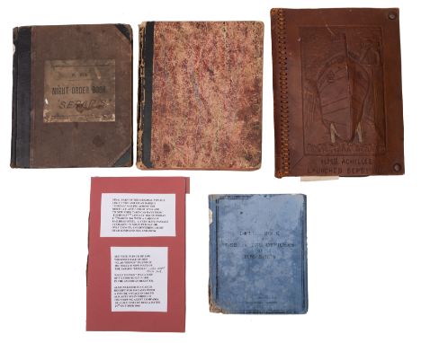 A night order book for HMS 'Seraphis' 1875-96: together with a manuscript  log for SS 'Bentala' 1892-96, a section of manuscr