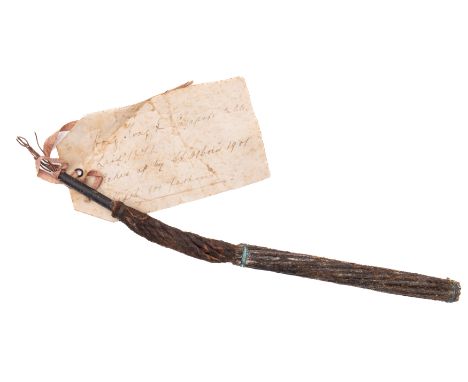 A section of late 19th century Hong Kong to Singapore telegraph cable:  with manuscript label 'Hong Kong to Singapore cable. 