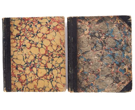 Two late 19th century manuscript journals for  the transport ship 'Mary Anne, circa 1856-57 by Thomas Munn Hall, the first fo
