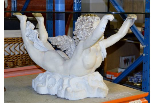 Novelty Cherub Glass Top Coffee Table - Cherub Glass Top Coffee Table Novelty Cherub Glass Top Coffee Table - Cherub Glass Top Coffee Table