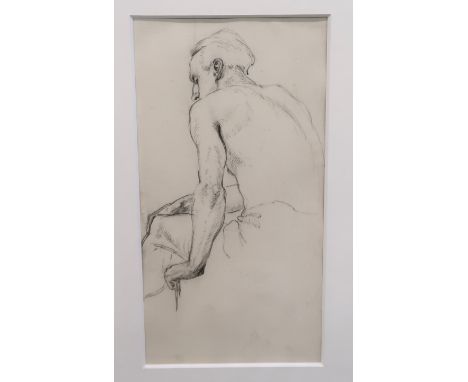 SCOTTISH SCHOOL Male study, pencil, 31 x 16cm and five others (6) Condition Report: Available upon request