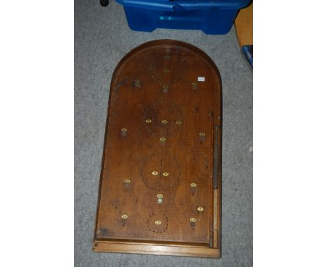 A miscellaneous lot including, vintage bagatelle board, lacquer album, gas burner, fish board etc Condition Report: Available