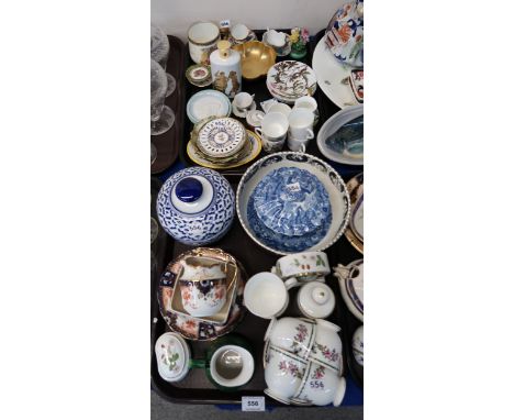 A Copeland Spode lidded pot and stand, cabinet cups and saucers, painted coffee wares etc Condition Report: Available upon re