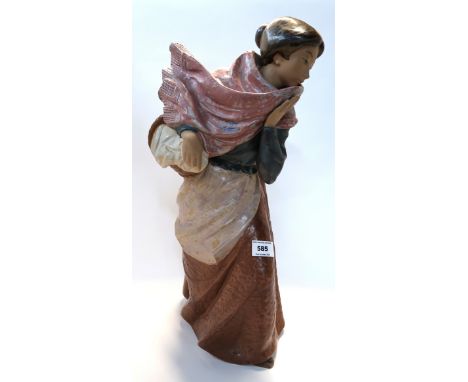 A large Nao figure of a girl wrapped in a scarf Condition Report: Available upon request