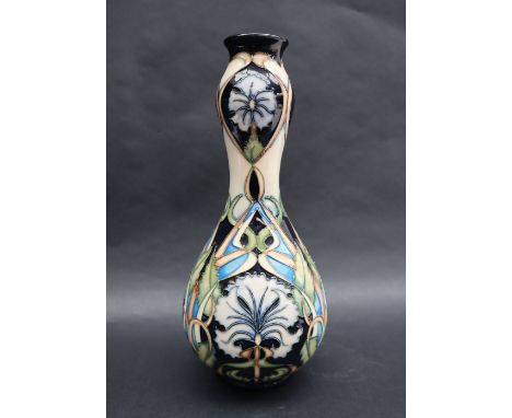 A Moorcroft pottery vase decorated in the Centaurea pattern, by Rachel Bishop for the Collectors club, dated 2005, impressed 