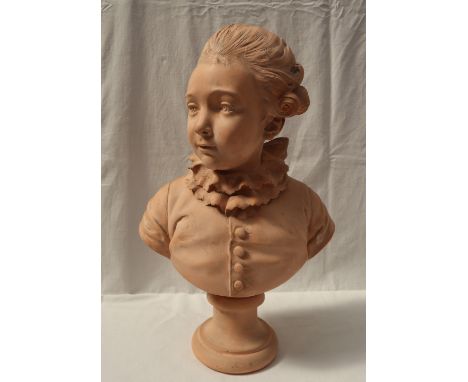 After Augustin PajouPortrait de Monsieur de Marquis de Lubersac (Portrait of the Marquis de Lubersac)A painted plaster bust49