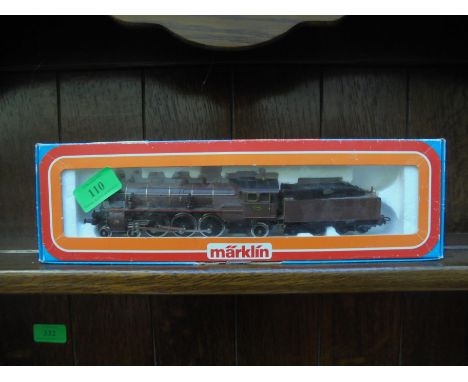 Originally boxed Marklin HO model 3111 steam engine and tender