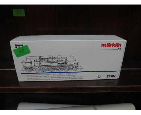 Boxed Marklin HO steam engine model number 3307 in original box