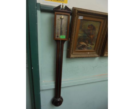 Attractive modern quality stick barometer by Comitti & Son, London, working, mercury in tact