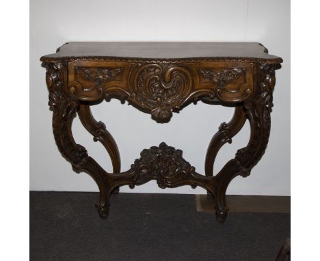 Wooden Louis Philippe console with hidden washbasin in the drawer Houten Louis Philippe console met verborgen waskom in de sc