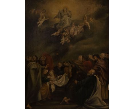 17/18th century copy after the work of Rubens The Assumption of Mary, oil on panel 17/18e eeuwse copie naar het werk van Rube