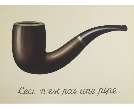 René MAGRITTE (1898-1967) Lithograph La trahison des images 1929 Numbered 106/275 with dry stamp ADAGP and Succession Magritt