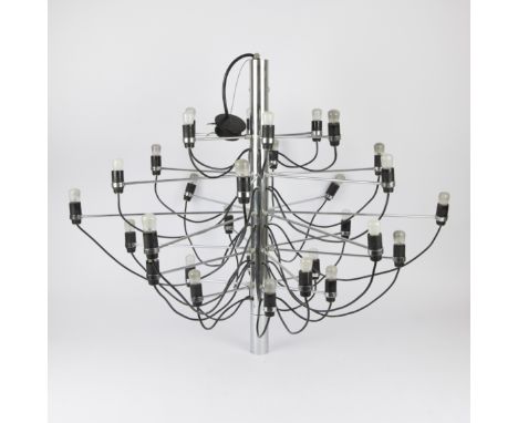 Chandelier - Model '2097/30' designed by Gino Sarfatti for Arteluce/Flos - Italy - 1960's Base in chrome. Vintage luchter - M