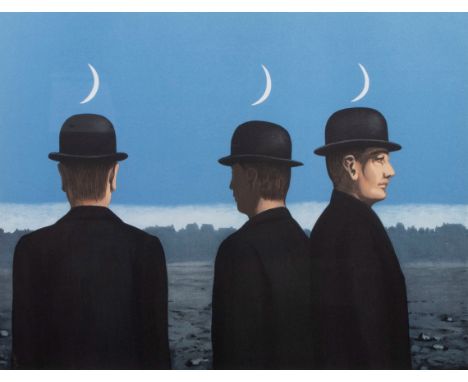 René MAGRITTE (1898-1967) Color Lithograph La nuit de pise Numbered 263/275 with dry stamp ADAGP and Succession Magritte. ini