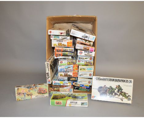 28 boxed military and aviation related plastic model kits by Revell, Hasegawa, Tamiya and others including 2 x 'RAF Refuellin