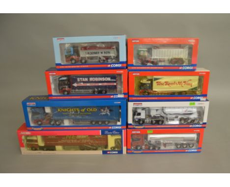 7 Corgi 1:50 scale diecast trucks in various liveries including Knights Of Old, Brian Harris, Stan Robinson etc all are Limit