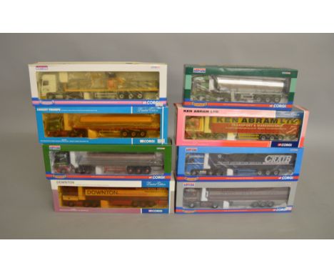 8 Corgi 1:50 scale diecast trucks in various liveries including Tarmac, Ernest Thorpe, etc all are Limited Edition (8)