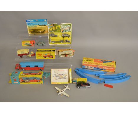 5 boxed vintage diecast models by Corgi, Dinky and Budgie, all playworn to varying degrees, housed&nbsp; in original boxes ra