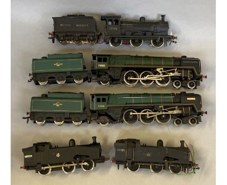 OO Gauge. 5 unboxed Locomotives&nbsp; including a scratch built&nbsp; BR J17 '65553', two Lima J50 0-6-0 Tank Engines one wit