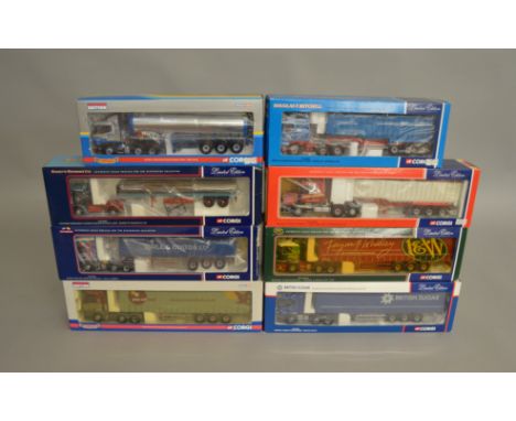 8 Corgi 1:50 scale diecast trucks in various liveries including British Sugar, John Mitchell etc all are Limited Edition (8)