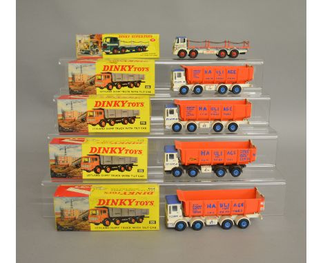 5 boxed Dinky Toys including 935 Leyland Octopus Flat Truck with Chains and 4 x 925 Leyland Dump Truck with Tilt Cab.&nbsp; &