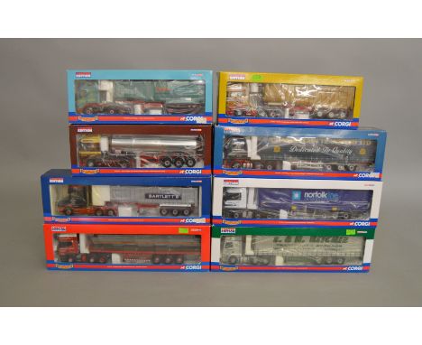 8 Corgi 1:50 scale diecast trucks in&nbsp; various liveries, including Cooper Buckley William Nicol (Aberdeen) LTD, Chamberla