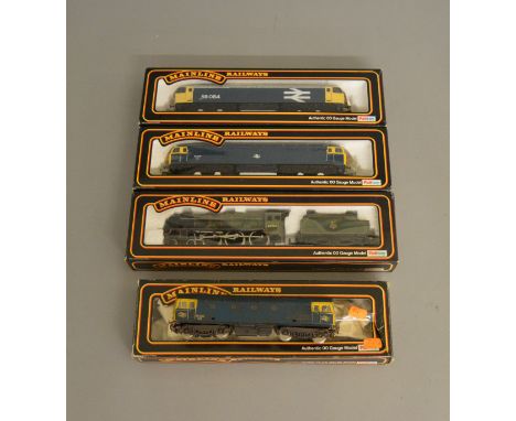 OO gauge. 3 boxed Mainline Locomotives including two Class 56 Co-Co Diesels '56079' and '56084' together with a 4-6-0 7P rebu