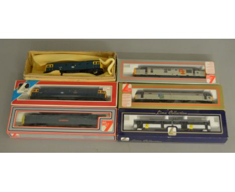 OO Gauge. 5 boxed Lima Locomotives including 205106 Class 55 Deltic 'The Royal Northumberland Fusiliers and 205285 Class 37 '