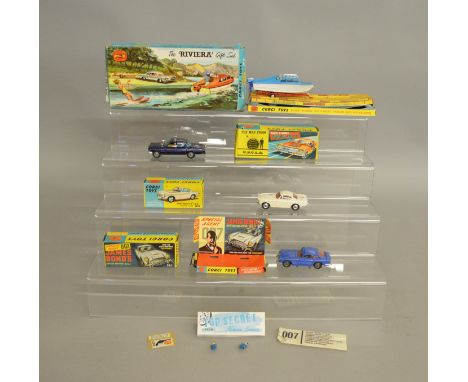 3 boxed Corgi Toys, 497 Man from U.N.C.L.E. Thrushbuster, G in F/G outer box missing the plinth, 258 The 'Saints' Car Volvo P