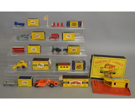 11 boxed Matchbox models including; MG-1 Matchbox Garage, Matchbox Series Accessory Packs 1 &amp; 3, Models Of Yesteryear, 1,