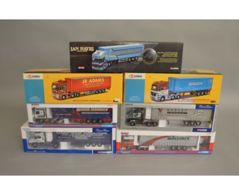 8 Corgi 1:50 scale diecast trucks in various liveries including&nbsp; Oakfield Haulage, Sloan Transport etc most are Limited 