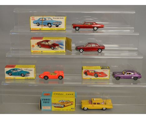 4 boxed Dinky Toys including 165 Ford Capri, 173 Pontiac Parisienne, 176 NSU Ro.80 and 217 Alfa Romeo O.S.I. Scarabeo togethe