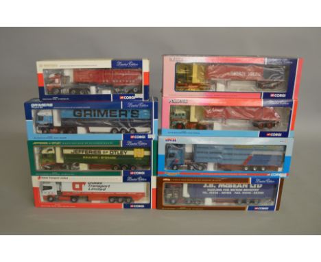 8 Corgi 1:50 scale diecast trucks in various liveries including&nbsp; Pollock, Longthorne, Morris Young etc all are Limited E