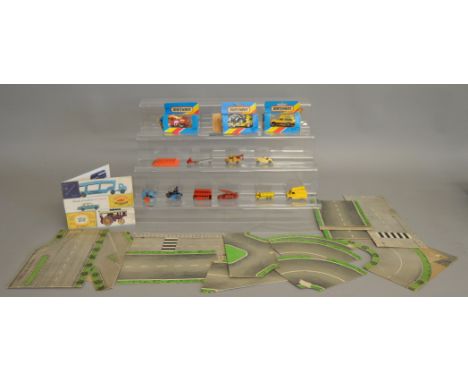 10 unboxed miniature diecast models by Matchbox and others together with three boxed Matchbox 'Superfast' models, a vintage 1