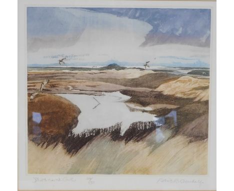 Robert Greenhalf (20thC School). Short eared owl, limited edition print, number 64/150, signed and titled to margin, 29cm x 3