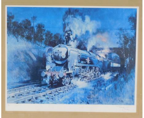 Terrence Cuneo (1907-1996). 35027 locomotive, artist signed limited edition print, number 659/850, 46cm x 60cm. 