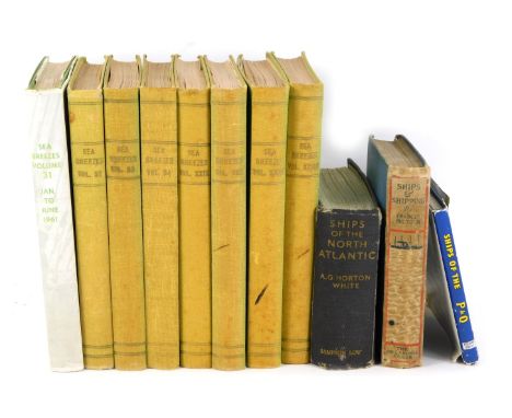 Books: maritime interest, including Sea Breezes, 8 vols various, AG Horton White, Ships of the North Atlantic, Francis Miltou