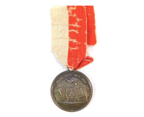 A Hanseatic Cities Napoleonic Campaigns Medal - Hanseatic Free Cities - War Commemorative Medal of the Hanseatic Legion, 1813