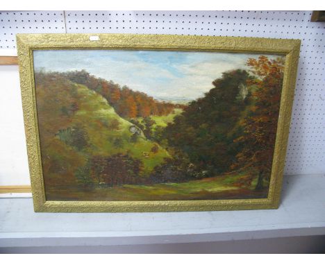 William Walker (Late XIX Century), Derbyshire Artist, Autumn Valley scene, oil on board, signed and dated 1893, 48 x 74cm; N.