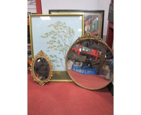 Guiness Mirror, together with two gilt metal mirrors, prints, etc (3).