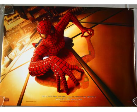 Ten British Quad film posters including Spiderman Teaser comjng 2002 double sided rolled, Big Fish rolled, About Schmidt roll