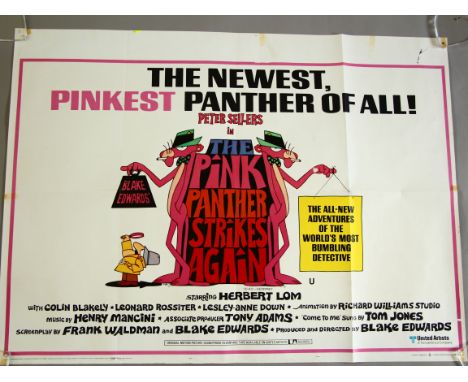 Folded film posters, various conditions mainly British Quads with a few 1/2 Quads - various genres including The Pink Panther