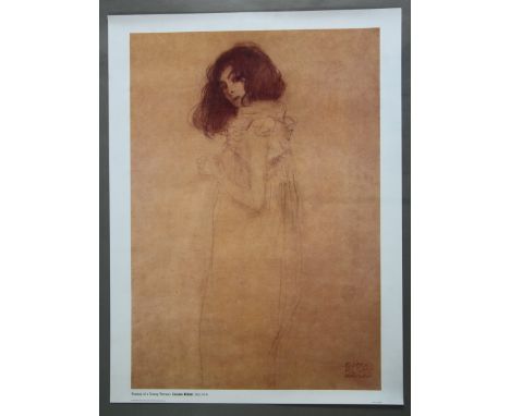 Gustav Klimt (1862 - 1918) Portrait of a Young Woman rolled poster (24 x 32 inch) plus a rolled 8532 Daniel Patrick Kessler p