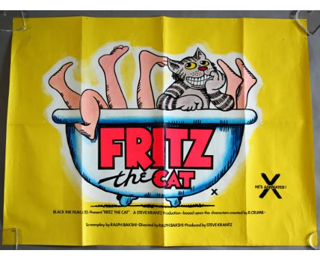Over twenty British Quad Adult film posters including Fritz the Cat (1st release X certificate) R Crumb, The 9 Lives of Fritz
