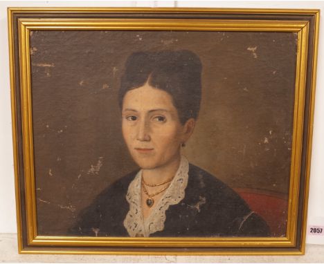 ENGLISH SCHOOL, 19TH CENTURYPortrait of a lady, oil on canvas, 40 x 50cmProvenance: The estate of Paul Manousso (1930-2021), 