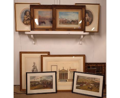 AFTER JOSEPH MALLORD WILLIAM TURNER (9)Grand Canal, Venice; The Agrippa, Ancient Rome, a set of two, reproduction colour prin