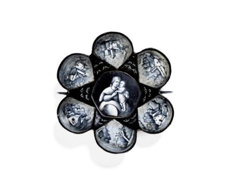 Possibly attributable to a contemporary of Jaques Laudin (French 1663–1729): A Limoges bowl depicting the Virgin and childpro