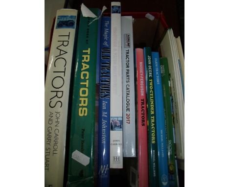 Large selection of mostly hardback tractor related books in one box 